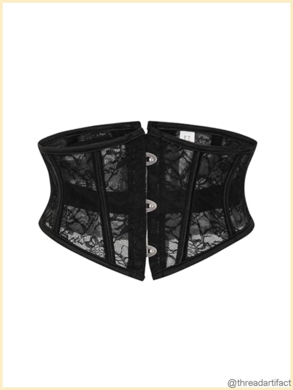 Women's Vintage Floral Lace Up Boned Underbust Corset Waist Cincher